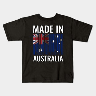 Made In Australia Barcode Flag Kids T-Shirt